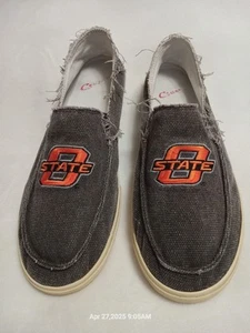 OSU Cowboys Pistol Pete Campus Cruzers NCAA Slip-On Canvas Shoes Men's Size 11  - Picture 1 of 14