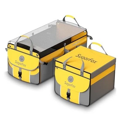 Органайзер багажника автомобиля для внедорожника - 63 л + 26 л модульное хранилище, сверхпрочный, серый/желтый - Изображение 1 из 4