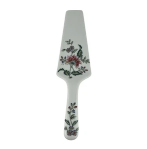 Andrea by Sadek Buckingham White Floral Porcelain Cake Pie Server 10" Long Read - Picture 1 of 6