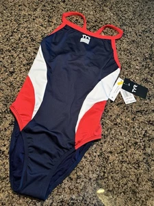 NWT TYR Durafast Elite One Piece Bathing Suit Women’s MEDIUM 32 Team USA $69.99 - Picture 1 of 13