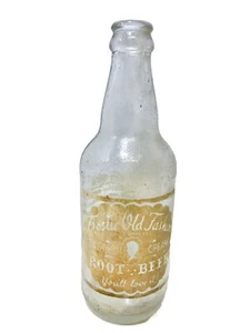 Frostie Old Fashion Root Beer Vintage 1950 Soda Bottle Ball Brothers Glass 12oz. - Picture 1 of 15