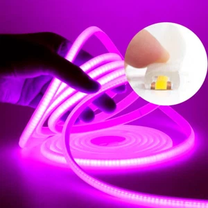 Pink & Purple IP67 Waterproof COB LED Strip Light Outdoor AC110V 480Leds/m - Picture 1 of 15