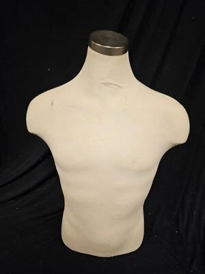 Male Mannequin Torso - Cloth covered Fiberglass - Gently Used - No Stand - Image 1 of 4