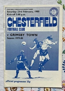Football Programme - Chesterfield FC v Grimsby Town - Division 3 - 23rd Feb 1980 - Picture 1 of 3