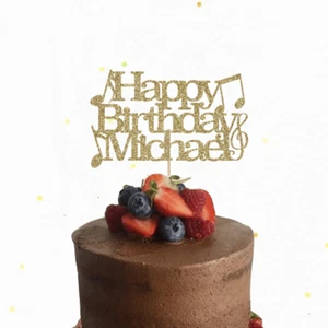 Music Note Personalised Cake Topper - Picture 1 of 1