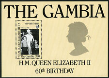 Gambia 614 S/s, MI Bl.22, MNH. QE II, 60th Birthday. At Balmoral, 1986