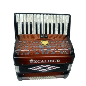 Excalibur Super Classic PSI Series Walnut 60 Bass Piano Accordion - Picture 1 of 5
