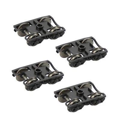 4pcs Model Trains HO scale 1:87 Bogies with 36" Metal DC Wheels HP0687 - Image 1 of 4