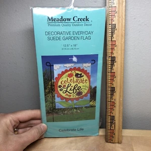 Celebrate Life 12.5" x 18" Decorative Garden Yard Flag Banner Meadow Creek New - Picture 1 of 2