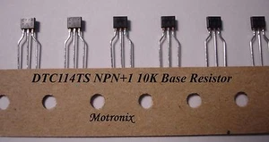 10x DTC114TS Original Rohm NPN 0.1A 40V Digital Transistor with Base 10k Res. - Picture 1 of 3