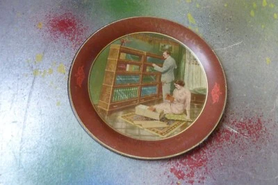 Vintage 1910s Globe Wernicke Sectional Bookcases Advertising Tip Tray - Image 1 of 3