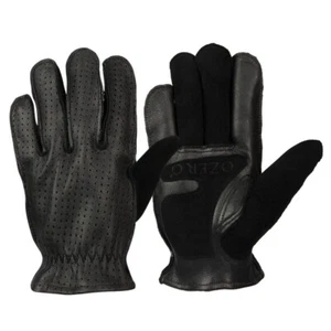 Guantes de motocicleta para hombre piel de cabra amarillo/negro guante de trabajo transpirable - Imagen 1 de 13