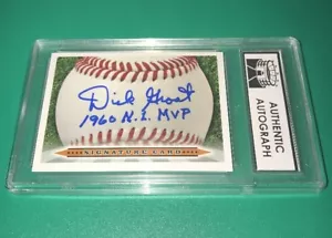 Dick Groat Pittsburgh Pirates Signed Baseball Card Authentic Autograph Slabbed - Picture 1 of 1