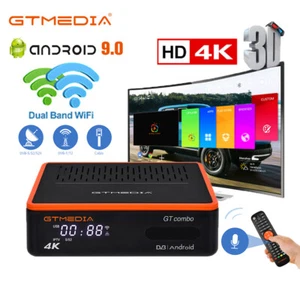 GTMedia 4K Smart TV Box DVB-S/S2/S2X+T/T2+Cable Combo Receiver WiFi Netzwerk - Bild 1 von 16