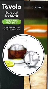 Tovolo Baseball Shaped Large Stackable Ice Molds-Slow Melts- 2 each- New In Box - Picture 1 of 8