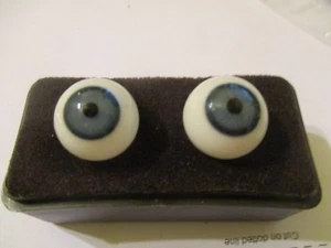 17 mm Blau Vintage Mundgeblasenes Glas 9,5 mm Iris G33 - Bild 1 von 3