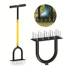 Heavy Duty Manual Lawn Aerator Tool With 16 Spikes, 11.2 X 9.5 Inches
