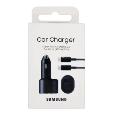 Original Samsung 45W Schnellladegerät Auto-ladegerät Dual Port USB-C Car Charger