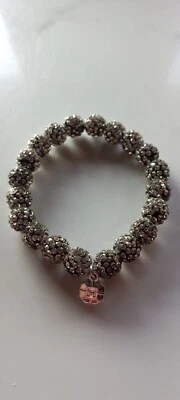 VTG Madewell Black Elastic Bracelet W/ Rhinestones 6.5 Inches - Image 1 of 4