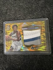Andrew wiggins gold prizm spectra 3/10 jersey patch 2015-16 panini
