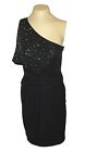 New Dress Vince Camuto Urban Holiday Venus-1-Shoulder Crystal Black Msrp-$140. 2