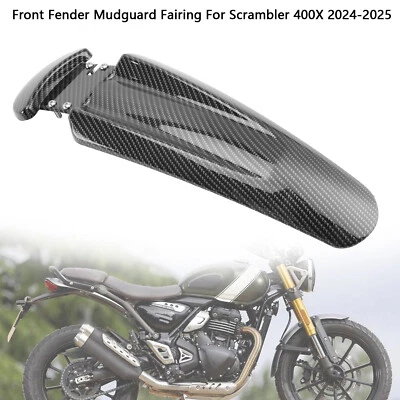 Front Fender Mudguard Fairing For Scrambler 400X 2024-2025 Carbon - Изображение 1 из 4