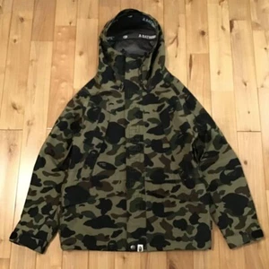 BAPE GORE TEX 1st camo hoodie snowboard jacket Green A Bathing Ape Size M - Picture 1 of 9