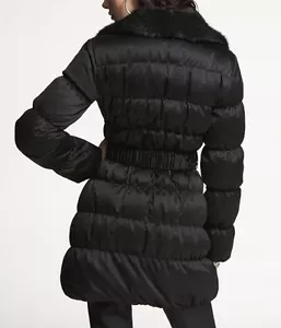ABRIGO CHAQUETA EXPRESS DE PIEL SINTÉTICA RECORTADA RELLENADA CON TAMPÓN Talla L Nuevo con etiquetas - Imagen 1 de 2