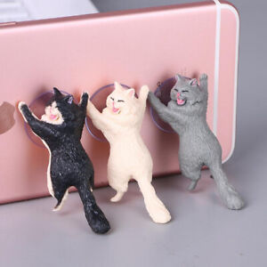 Universal Cute Cat Cell Phone Holder Smartphone Mount Tablets Desk Sucker Stand