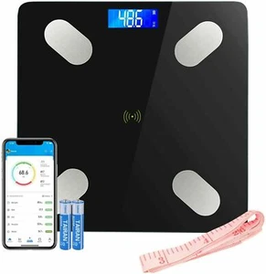Bilancia Pesapersone Digitale Vetro Intelligente Body Fat Scale Bluetooth 180KG - Foto 1 di 4