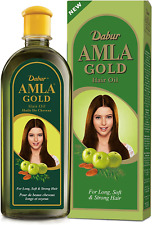 Dabur Amla Gold Hair Oil - Hair Serum with Amla Oil, Almond and Henna - Moist...