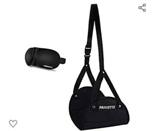 PRAVETTE Foot Rest,Travel Footrest Leg Rest Foot Hammock with Sleep Mask - Picture 1 of 4