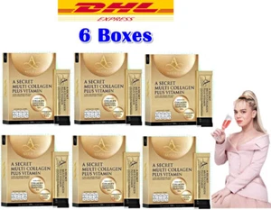 6 X A Secret Multi Collagen Supplement Anti-aging Anti- oxidant 10 Sachets - Picture 1 of 14