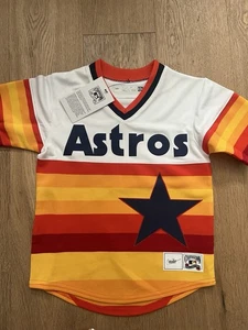 Nike Houston Astros Rainbow Jersey Cooperstown Collection *Youth Size S - Picture 1 of 5