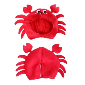 1Pc Adorable Crab Shape Hat Crab Headwear Funny Cosplay Apparel Accessories - Foto 1 di 12