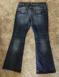 AMERICAN EAGLE WOMENS KICK BOOT SUPER STRETCH JEANS SIZE 12S - Picture 1 of 2