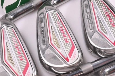 Ladies Cobra King F8 Irons / 6-PW+SW / Ladies Flex Aldila Rogue Pro 55 Shafts - Image 1 of 4