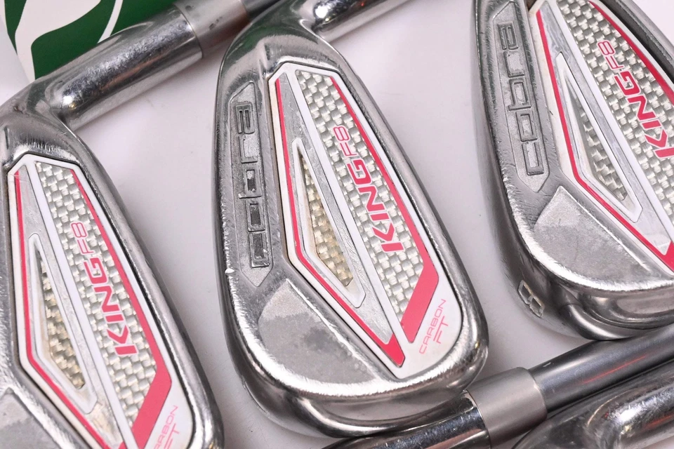 Ladies Cobra King F8 Irons / 6-PW+SW / Ladies Flex Aldila Rogue Pro 55 Shafts - Image 1 of 4