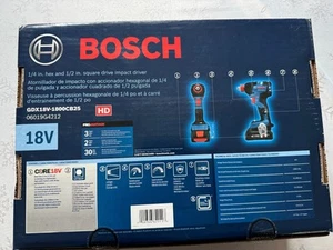 New BOSCH 18V Impact Driver Wrench 1/4" HEX+1/2" SOCKET GDX18V-1800 No Battery - Picture 1 of 3