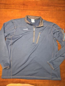 Avalanche Grid Fleece Pullover Men's XL Blue 1/4 Zip Hiking Thumbholes Sleeve - Picture 1 of 6