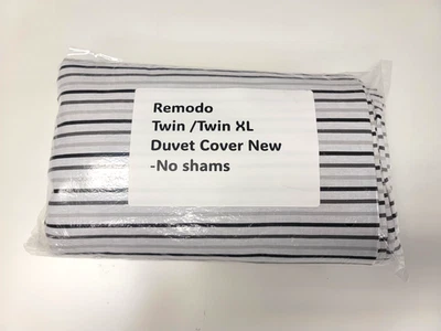 Funda nórdica Remodo Twin/Twin XL gris carbón tonos blancos y negros Foto 1 de 4