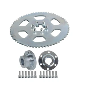 #35 65T Rear Sprocket Wheel Drive + Axle Shaft Hub Adapter for Go kart ATV Bike - Picture 1 of 5
