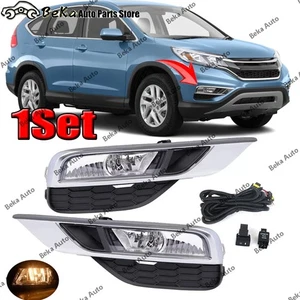 LH&RH For 2015-2017 Honda CRV Type UK Fog Light Kit+Harness+ Fog Lamp Bezel Trim - Picture 1 of 11