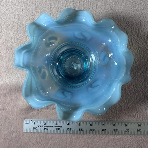 Jefferson Northwood Antique Sky Blue Opalescent Glass Bowl Vintage Collectible - Picture 1 of 3
