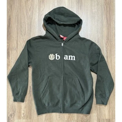 Y2K Element BAM Green Zip Up Sweatshirt Women Size S - Image 1 of 4