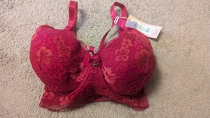 Sujetador 30G BOUX AVENUE CON AROS ROJO OSCURO STEPHANIE LONGLINE NUEVO SIN ETIQUETAS PRECIO DE VENTA SUGERIDO POR EL FABRICANTE 36 £ - Imagen 1 de 3