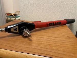 The Club Original Club Steering Wheel Lock with KEY Red - Picture 1 of 4
