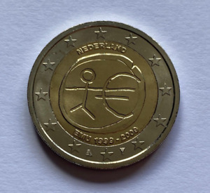 NETHERLANDS 2 Euro Commemorative Coin - 2009 -  10 YEARS OF EMU  **UNC**
