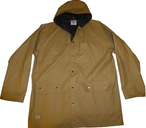 VTG Heavy Duty Charles River Blue/Tan Reversible Rain Coat/Jacket XXL Boat Hike - Picture 1 of 14