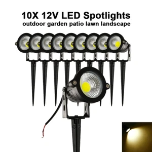 10X 12V COB Spot Lights LED Warm White Garden Patio Landscape Hardwired Mains - Picture 1 of 12